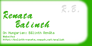 renata balinth business card