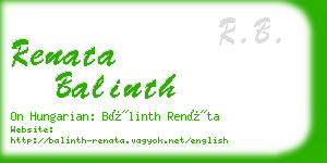 renata balinth business card